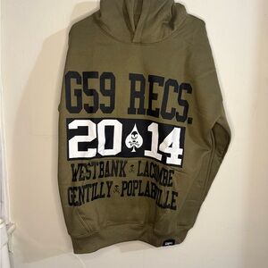 2014 Olive Green Graphic Hoodie g59